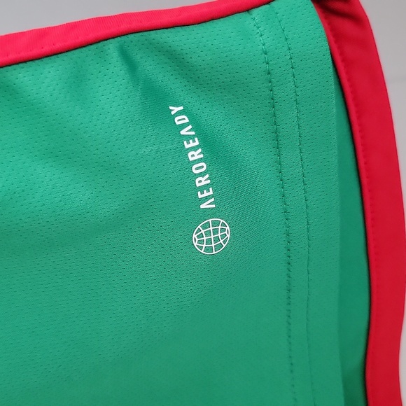 Adidas Kids Soccer Jersey Mexico Large Green Short Sleeve Activewear - Picture 5 of 8
